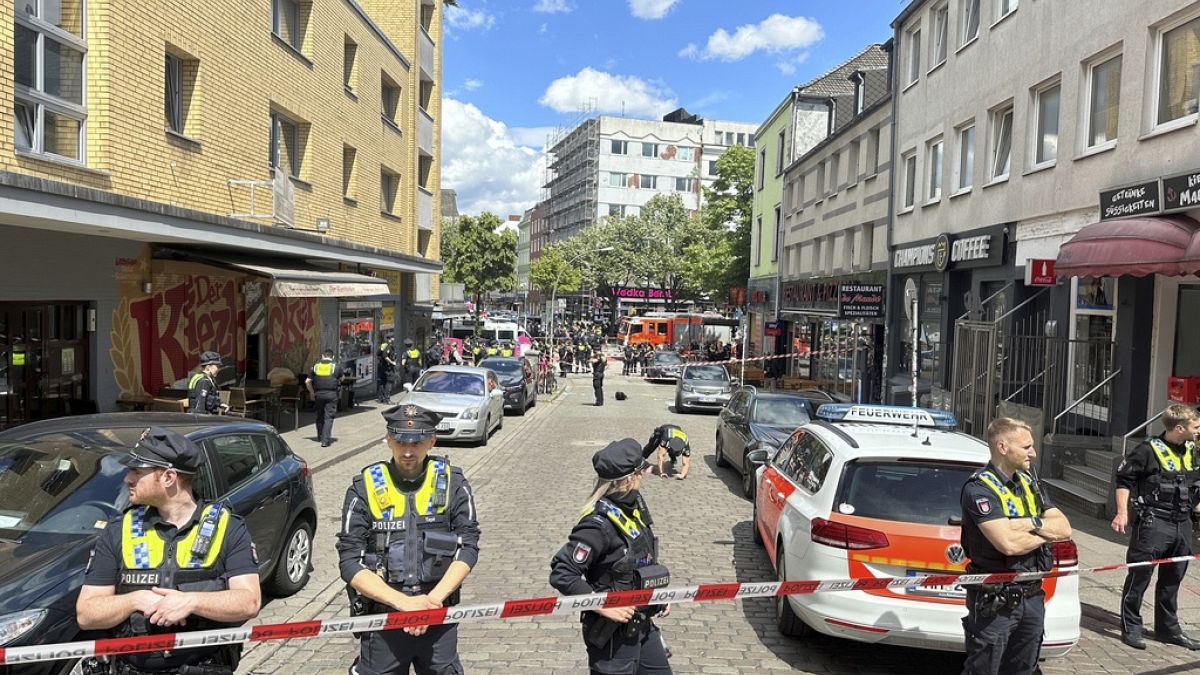 Alman polisi Hamburg’da baltalı bir kişiyi vurdu