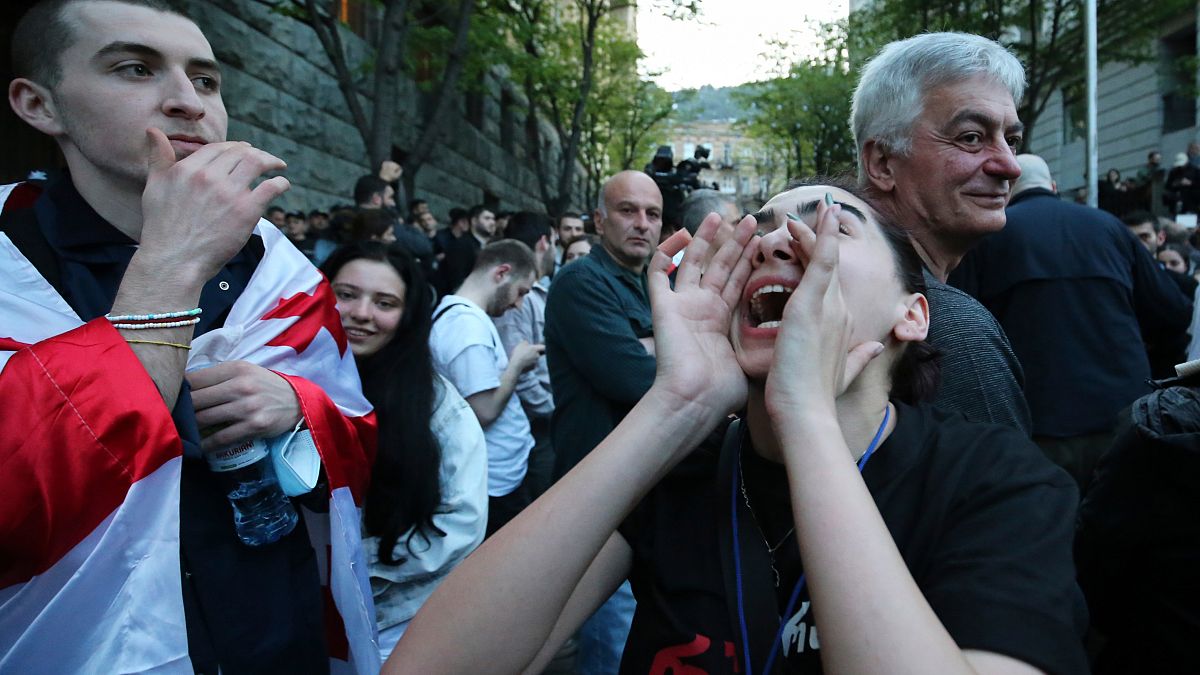 Gürcistan’da garantili ‘Rus kanunu’ önerilerini protesto eden paketleri ve çeşitleri