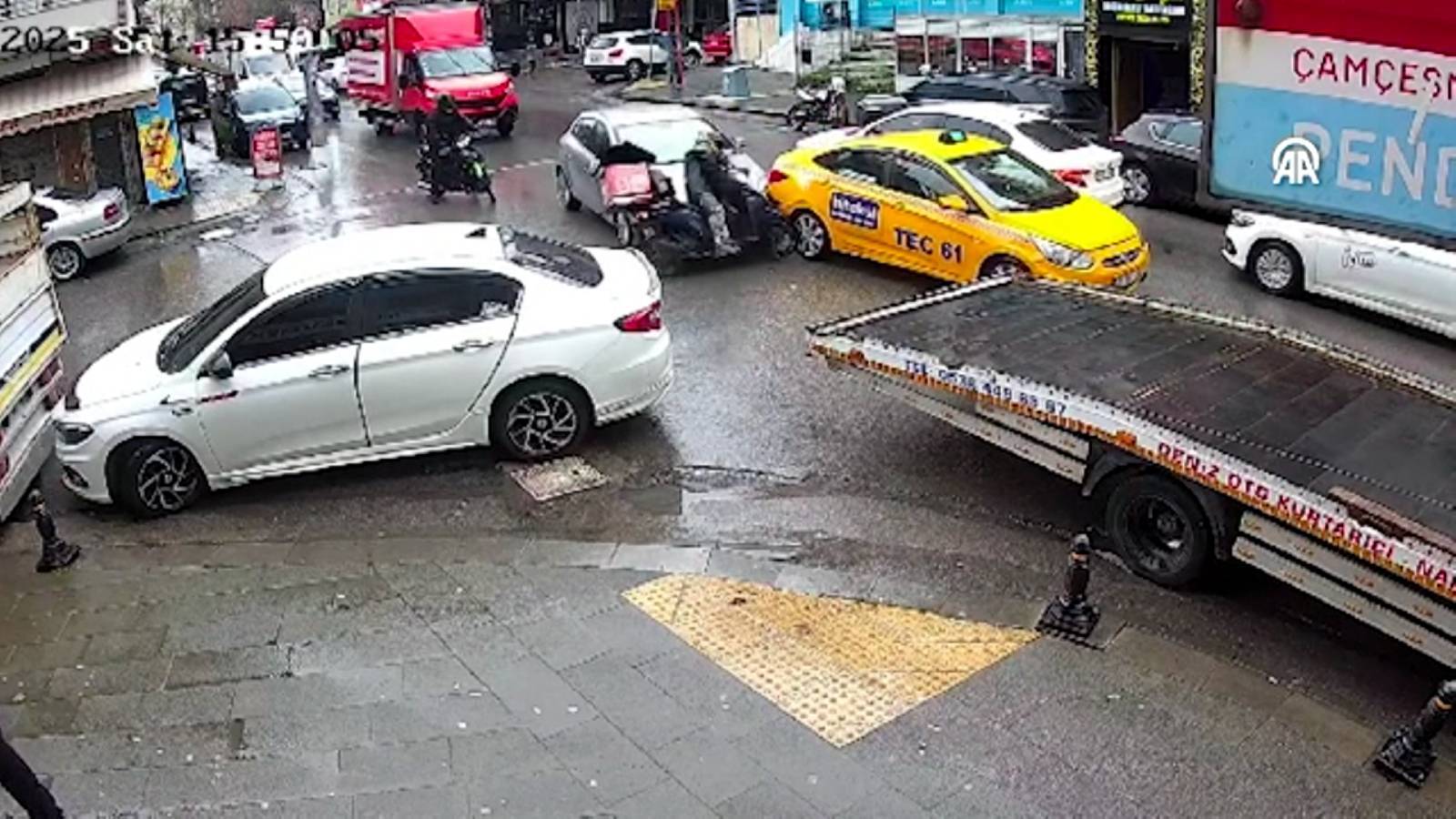 Pendik’te trafik tartışmasında kuryeye çarpan kuşkulu tutuklandı